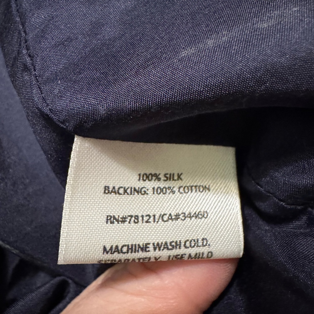 Eileen Fisher Navy Blue Open front Silk Jacket. Size 2X. EUC - Picture 10 of 14